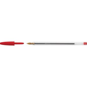 Stylo bille CRISTAL Rechargeable Pointe Moyenne Rouge x 50 BIC