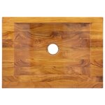 vidaXL Lavabo Bois de teck massif 50x35x10 cm