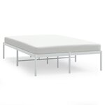 vidaXL Cadre de lit métal blanc 135x190 cm