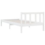 vidaXL Cadre de lit Blanc Bois de pin massif 90x190 cm Simple