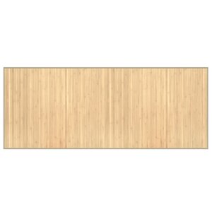 vidaXL Tapis rectangulaire naturel clair 80x200 cm bambou