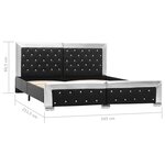 vidaXL Cadre de lit Noir Similicuir 160x200 cm