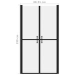 vidaXL Porte de douche ESG dépoli (88-91)x190 cm