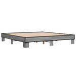 vidaXL Cadre de lit sonoma gris 180x200 cm bois d'ingénierie et métal