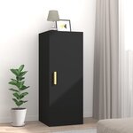 vidaXL Armoire murale Noir 34 5x34x90 cm Bois d'ingénierie