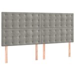 vidaXL Cadre de lit avec tête de lit Gris clair 200x200 cm Velours