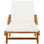 vidaXL Chaises longues lot de 2 avec table bois massif d'acacia