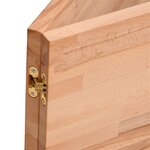 vidaXL Dessus de bureau 180x55x2 5 cm bois massif de hêtre