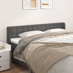 vidaXL Tête de lit avec oreilles Gris 183x16x78/88 cm Similicuir