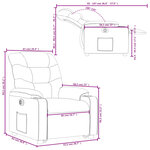 vidaXL Fauteuil inclinable électrique cappuccino similicuir
