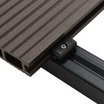 vidaXL Panneaux de terrasse creux WPC 40 m² 2 2 m Marron foncé