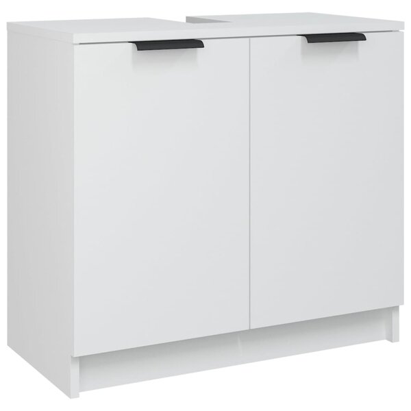 vidaXL Armoire salle de bain Blanc 64 5x33 5x59 cm Bois d'ingénierie