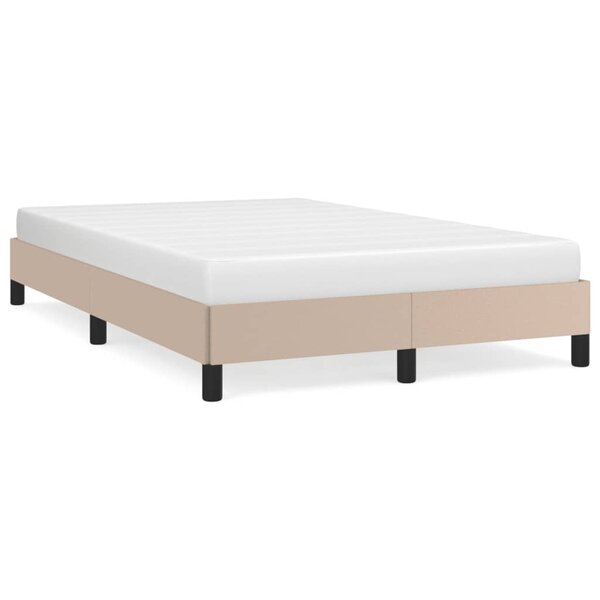 vidaXL Cadre de lit Cappuccino 120x200 cm Similicuir