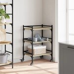 vidaXL Chariot de cuisine chêne sonoma 50x35x75 5 cm bois d'ingénierie