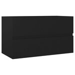 vidaXL Armoire d'évier Noir 80x38 5x45 cm Bois d'ingénierie