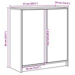vidaXL Buffet avec LED chêne marron 77x34x85 cm bois d'ingénierie