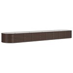 vidaXL Lit surélevé de jardin Acier enduit de poudre marron
