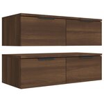 vidaXL Armoires murales 2Pièces Chêne marron 68x30x20cm Bois d'ingénierie
