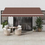 vidaXL Auvent rétractable automatique marron 450x350 cm