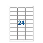 Lot de 1000 Planches étiquettes autocollantes pour Timbres sur feuille A4 : 63 5 x 33 9 mm (24 étiquettes par feuille)