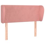 vidaXL Tête de lit avec oreilles Rose 83x23x78/88 cm Velours