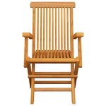 vidaXL Chaises de jardin avec coussins crème lot de 8 Bois teck massif