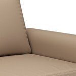 vidaXL Ensemble de canapés 3 Pièces avec coussins cappuccino similicuir