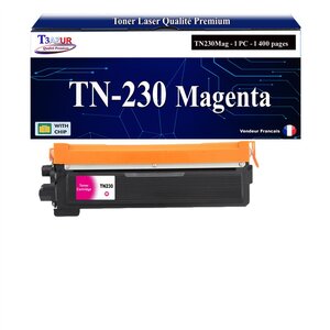 T3AZUR - Toner compatible avec Brother HL-3040 HL-3040CN HL-3070 HL-3070CW TN-230 Magenta - 1 400 pages - T3AZUR