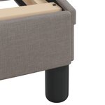 vidaXL Lit avec matelas taupe 180x200 cm tissu