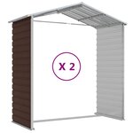 vidaXL Abri de jardin marron 191x215x198 cm acier galvanisé