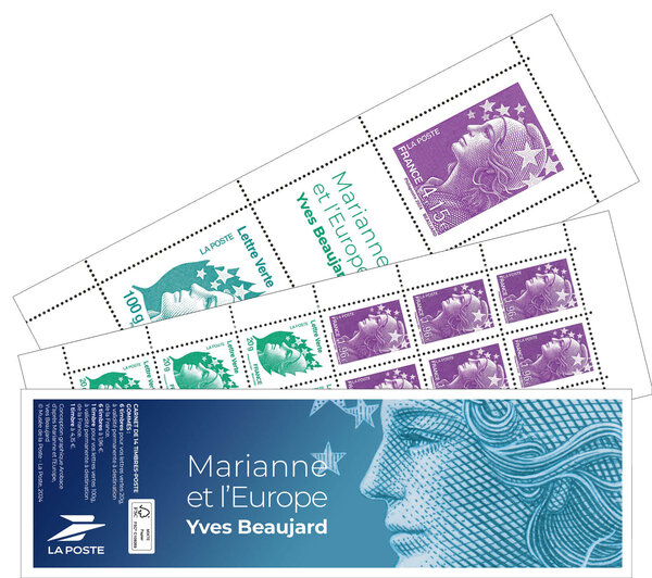 Carnet de timbres Marianne et l'Europe - Yves Beaujard - Salon d'Automne 2024
