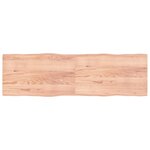 vidaXL Dessus de table bois massif traité bordure assortie