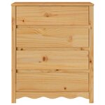 Chambre de tiroirs vidaXL "DRAMMEN" 76 5x40x91 cm en bois massif de pin