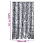 vidaXL Moustiquaire argenté 118x220 cm chenille