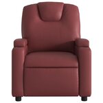 vidaXL Fauteuil de massage inclinable électrique rouge bordeaux
