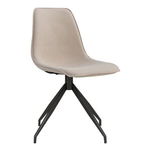2 chaises de salle à manger avec pivot sable et pieds noirs