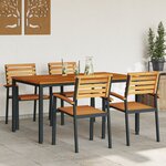 vidaXL Ensemble de salle à manger de jardin 5 pièces en bois d'acacia et métal