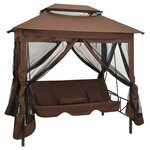 vidaXL Belvédère convertible en balancelle Café