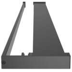 vidaXL Paroi de douche avec étagère Noir 118x190cm Verre ESG&Aluminium