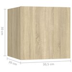 vidaXL Ensemble de meubles TV 6 Pièces Chêne sonoma Bois d'ingénierie