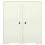 vidaXL Armoire plastique 79x43x85 5 cm design bois glace à la vanille