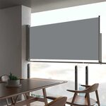 vidaXL Auvent latéral rétractable de patio 60x300 cm Gris
