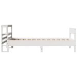 vidaXL Cadre de lit sans matelas blanc 100x200 cm bois de pin massif