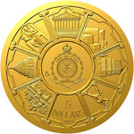 Monnaie en or 5 dollars g 3.11 (1/10 oz) millésime 2023 seven wonders colossus of rhodes