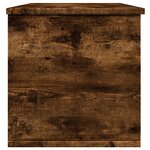 vidaXL Boîte de rangement chêne fumé 102x35x35 cm bois d'ingénierie