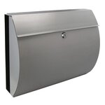 HI Boîte aux lettres et porte-journaux 38x13 3x30 4 cm inox