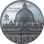 Pièce de monnaie en Argent 25 Dollars g 155.5 (5 oz) Millésime 2022 Tiffany Art SAN PIETRO IN VATICANO