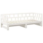 vidaXL Lit coulissant blanc bois de pin massif 2x(90x200) cm