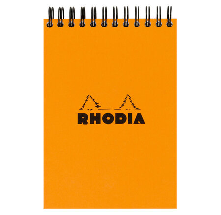 Bloc RI Classic ORANGE A6 10,5x14,8 cm Q 5x5 80F Microperforées 80g RHODIA