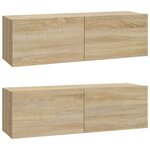 vidaXL Ensemble de meubles TV 6 Pièces Chêne sonoma Bois d'ingénierie